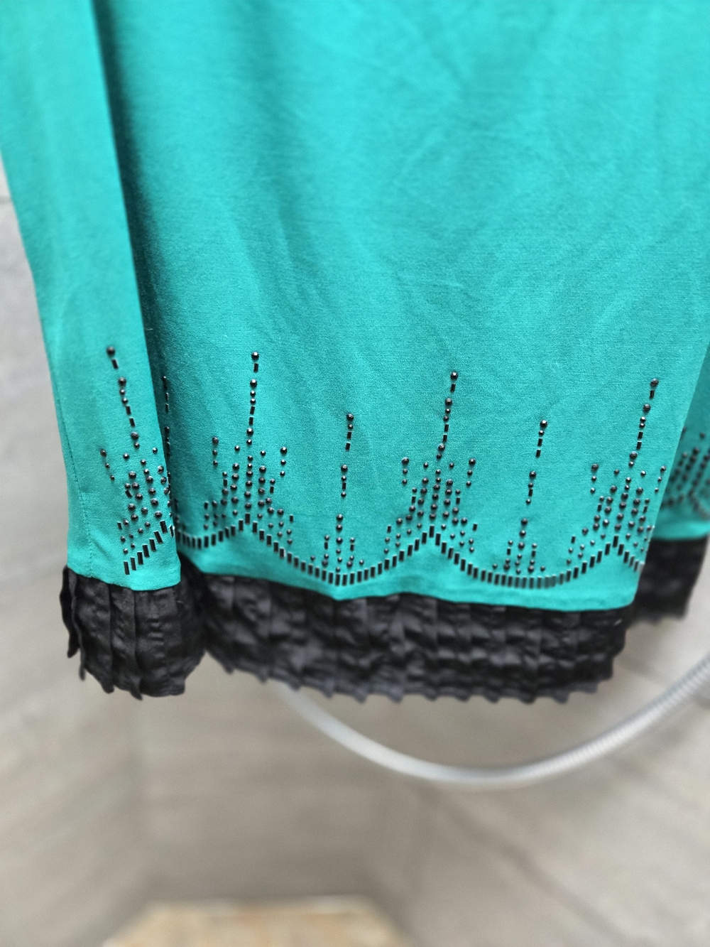 Style & Co. Teal Sleeveless Embellished Tank Top - Picture 3 of 4